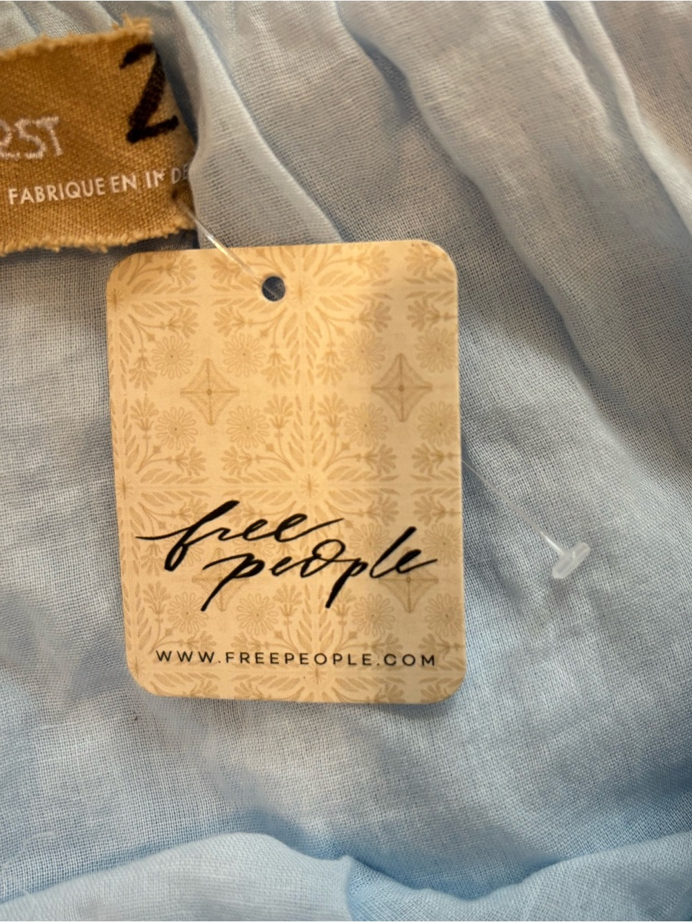 Free People Swept Away Maxi Skirt in Ice Water Size M. NWT - Picture 9 of 11